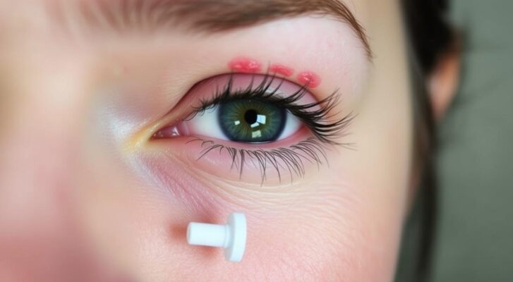 Uczulenie na klej do rzęs